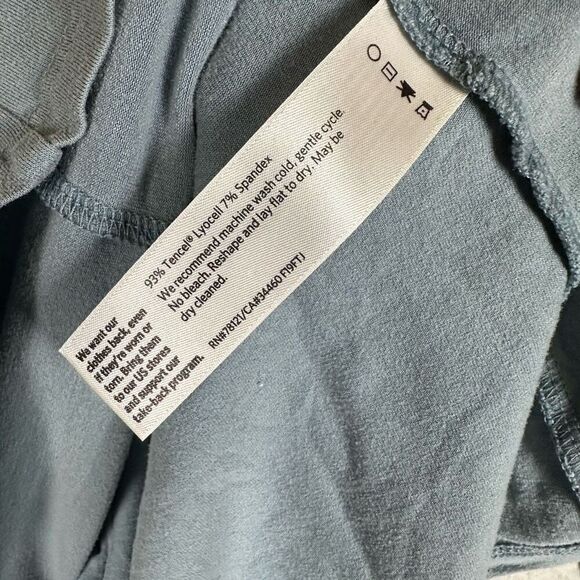 Eileen Fisher Womens Size Small Pullover Tunic Top Blue Gray V Neck Long Sleeve - Picture 6 of 7